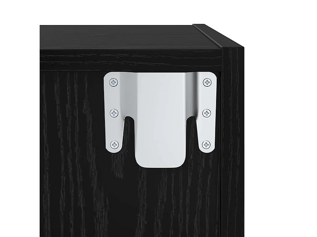 Meubles TV muraux 2 pièces Chêne noir 37 x 37 x 107 cm