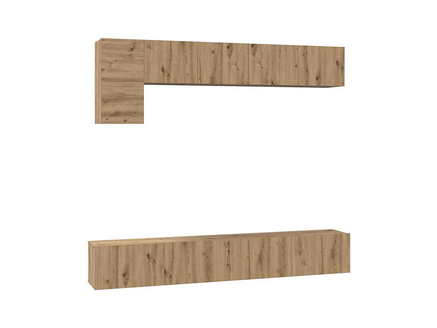 Ensemble meuble TV 5 pièces chêne artisanal 100 x 30 x 30 cm