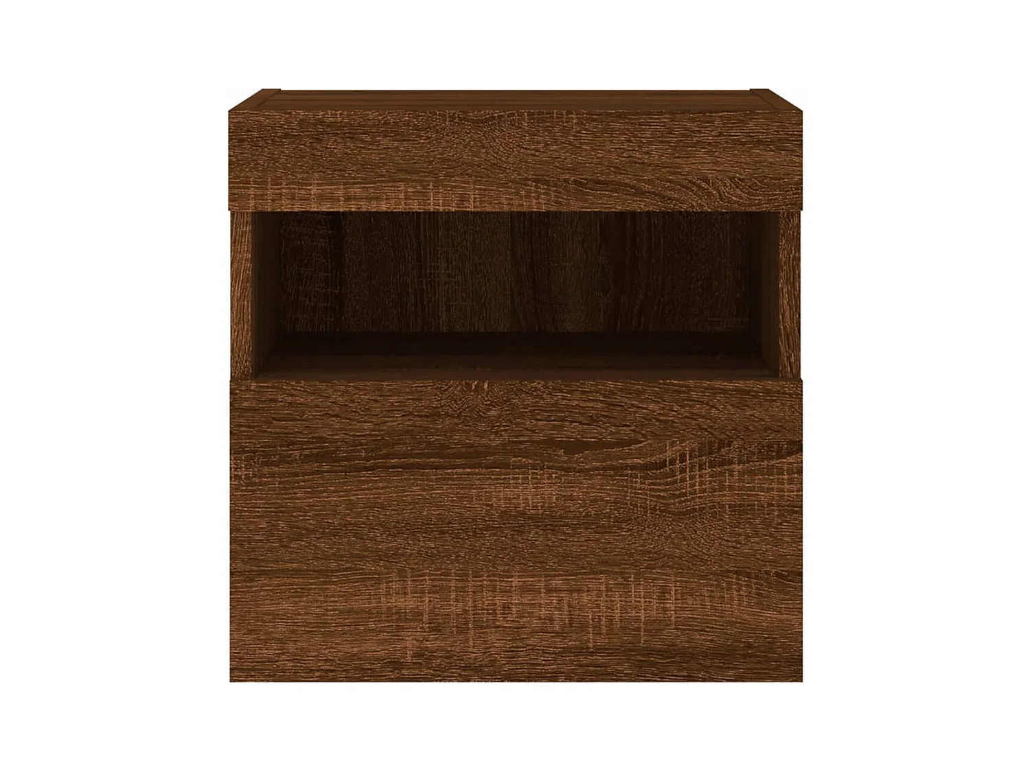 Meuble TV mural avec lumières LED chêne marron 40x30x40 cm