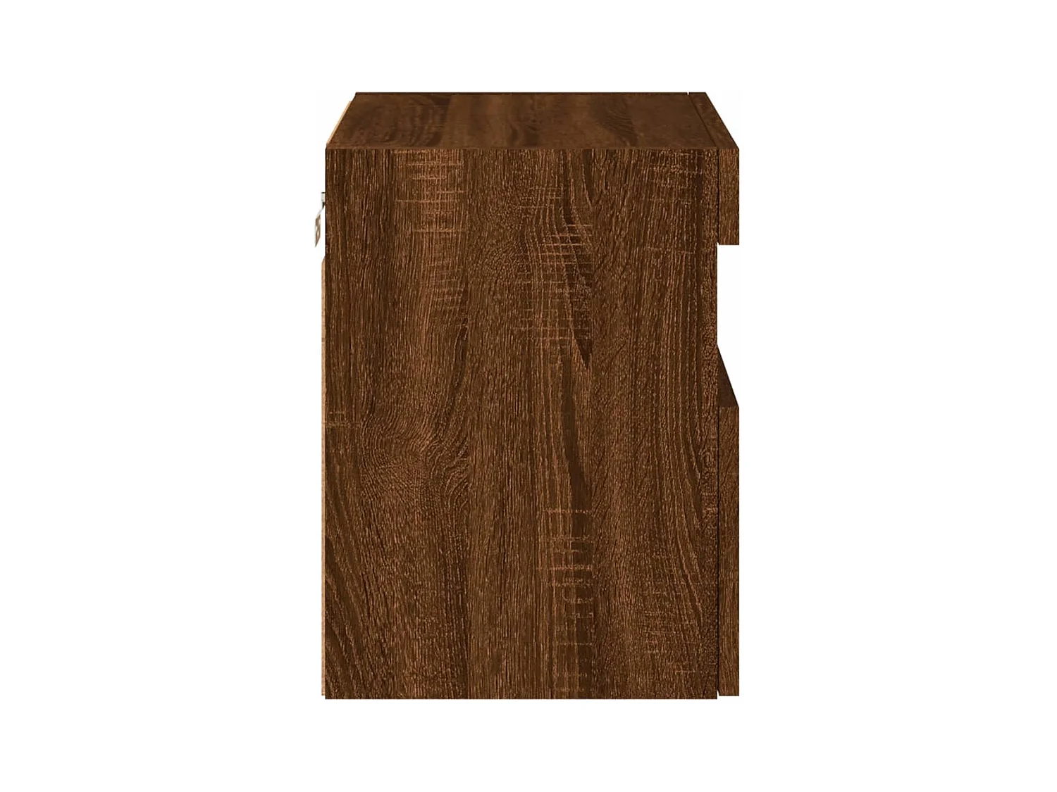 Meuble TV mural avec lumières LED chêne marron 40x30x40 cm