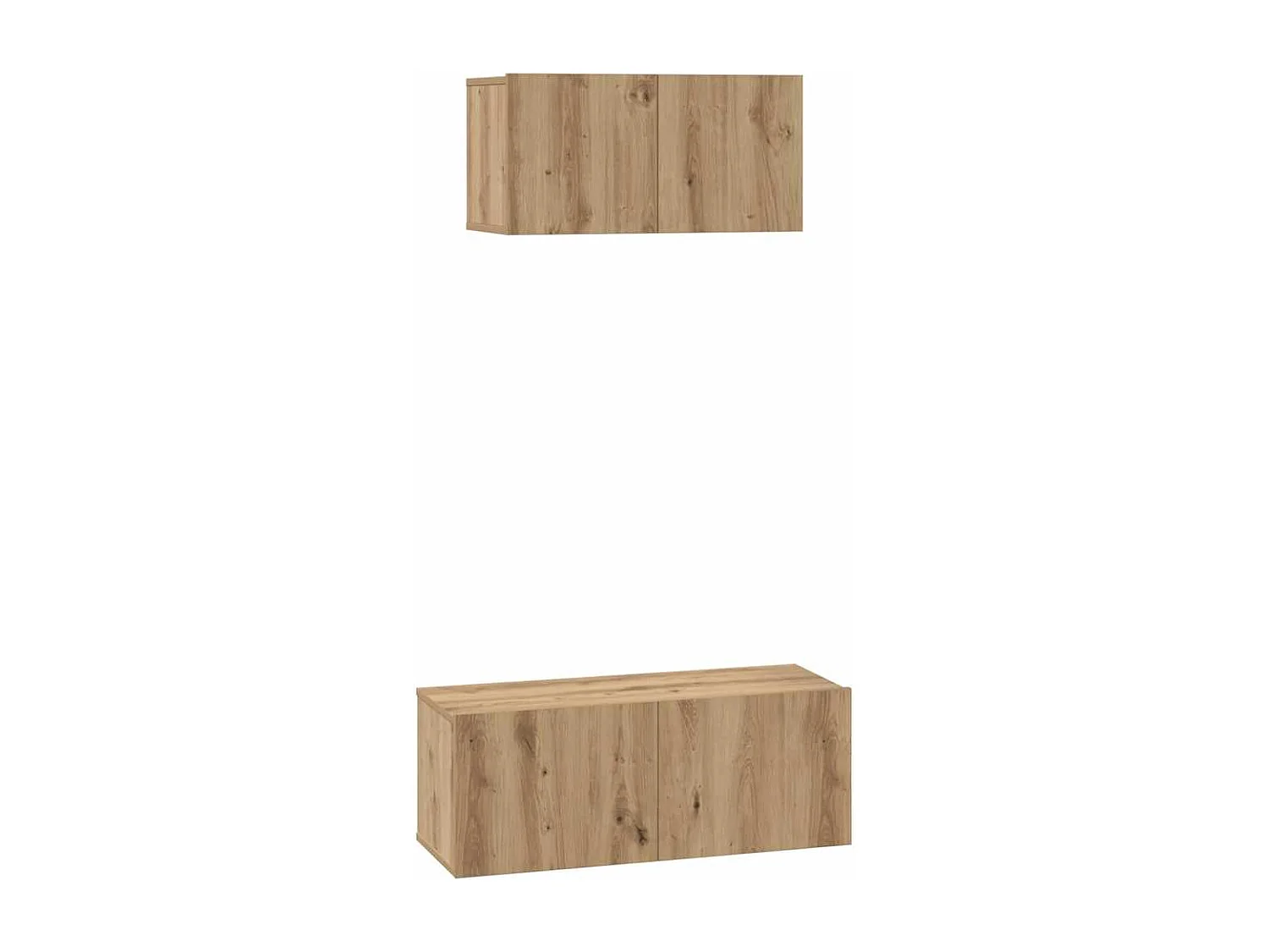 Ensemble meuble TV 2 pièces chêne artisanal 80 x 30 x 30 cm