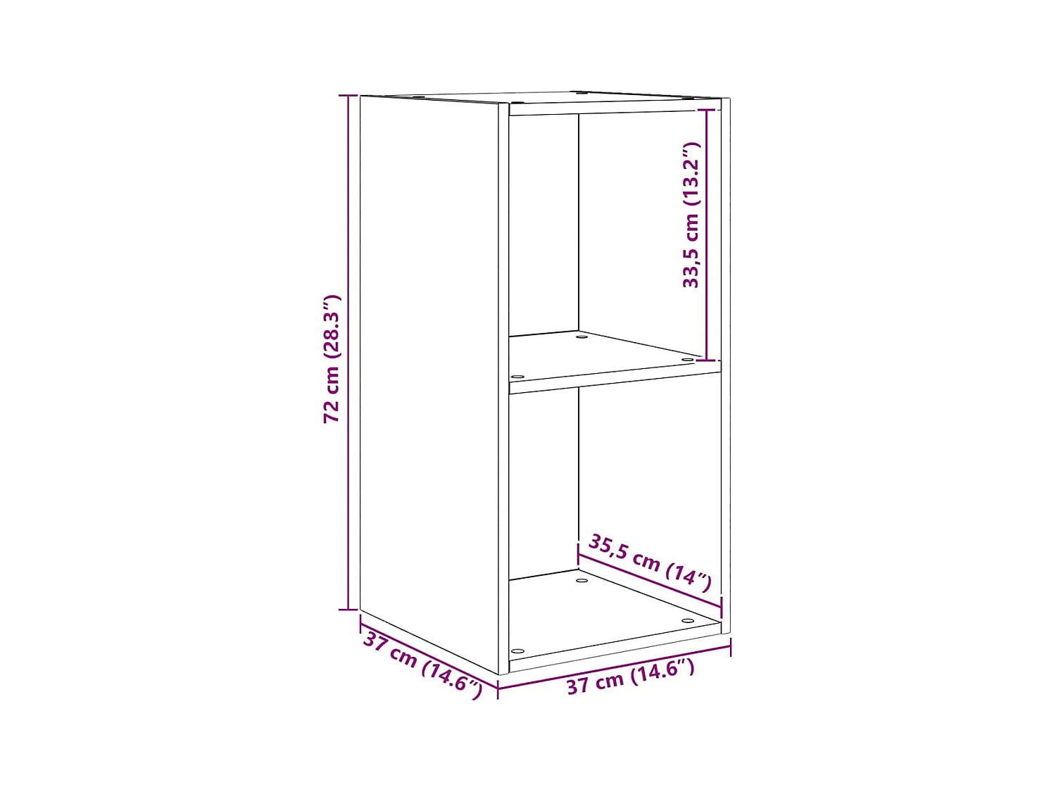 Ensemble meuble TV 4 pièces Bois ancien 37 x 37 x 142.5 cm