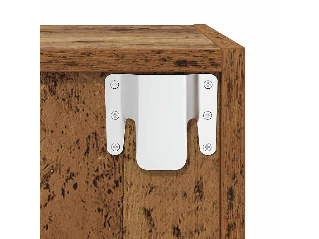 Conjunto de móvel de TV 4 peças Madeira antiga 37 x 37 x 142.5 cm