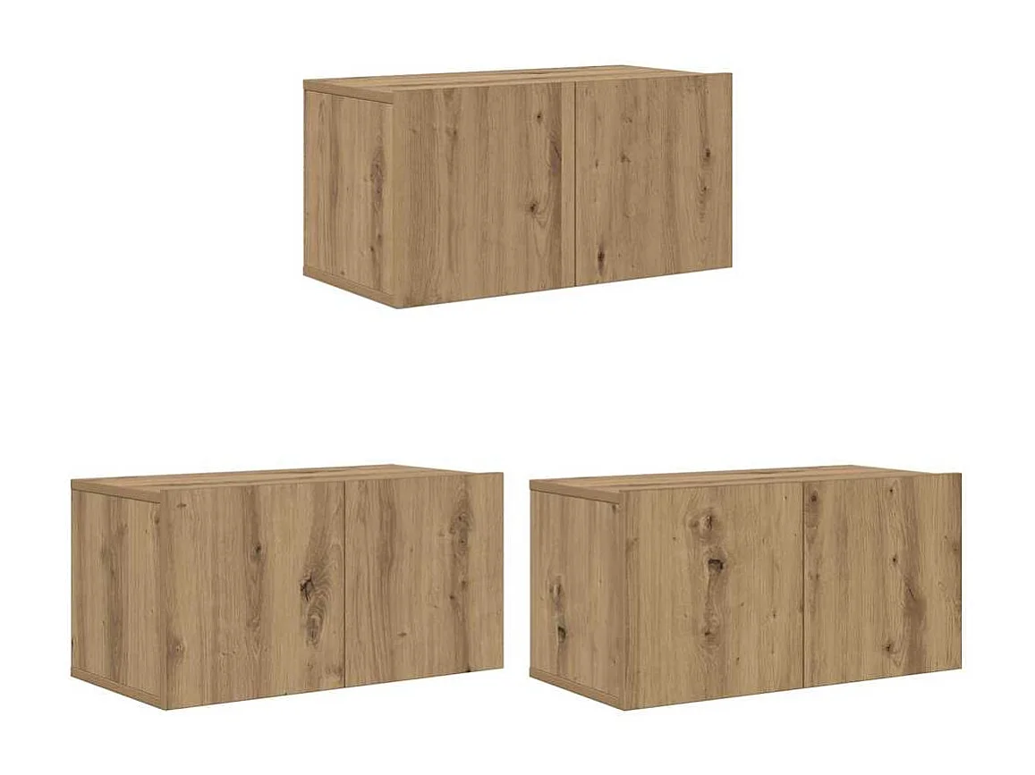 Ensemble meuble TV 8 pièces chêne artisanal 60 x 30 x 30 cm