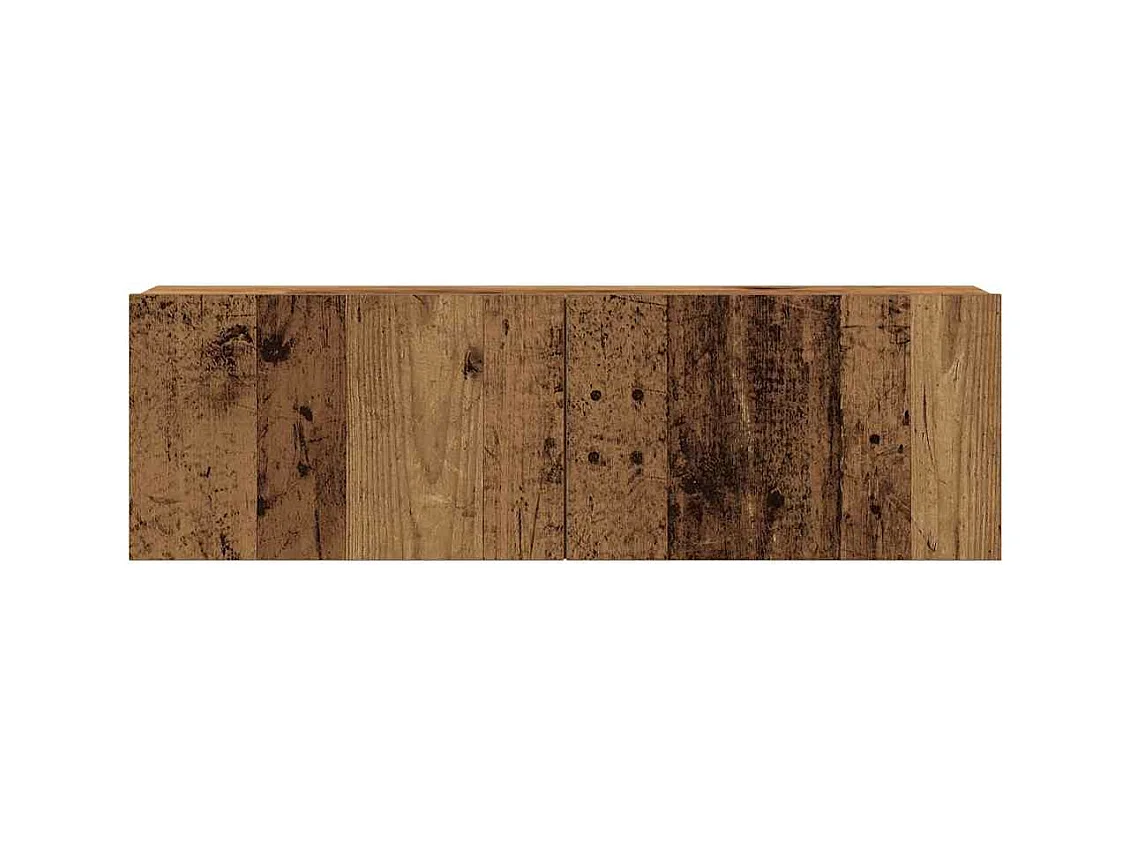 Ensemble de meuble TV mural 7 pièces vieux bois bois d'ingénierie