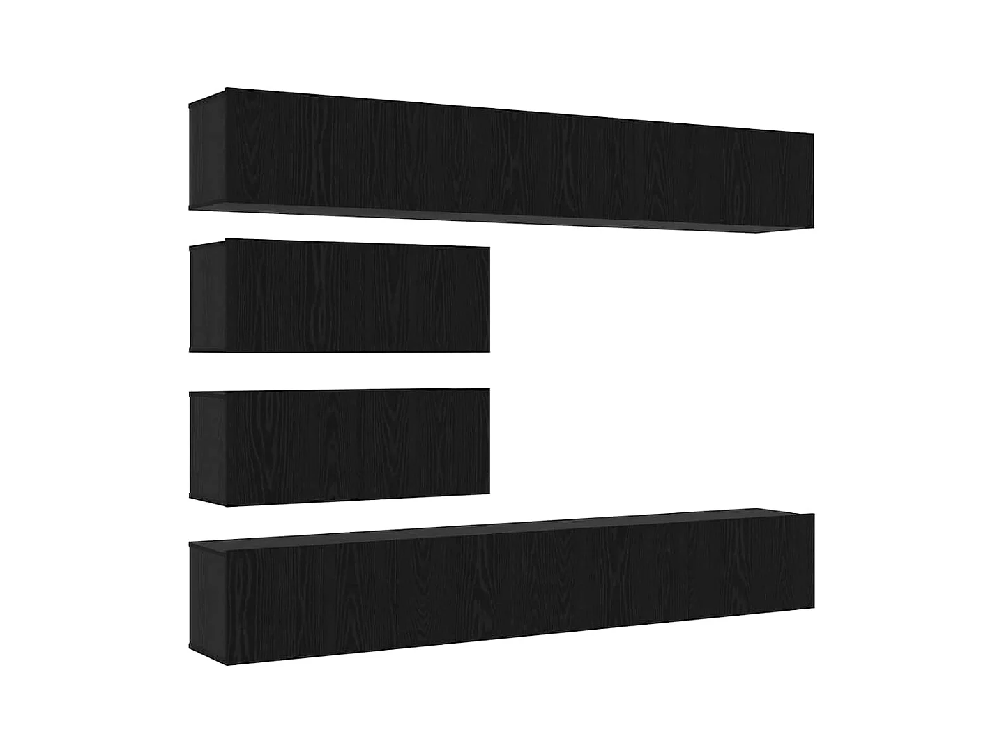 Ensemble meuble TV 10 pièces Chêne noir 100 x 30 x 30 cm