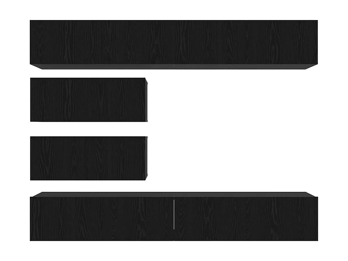 Ensemble meuble TV 10 pièces Chêne noir 100 x 30 x 30 cm