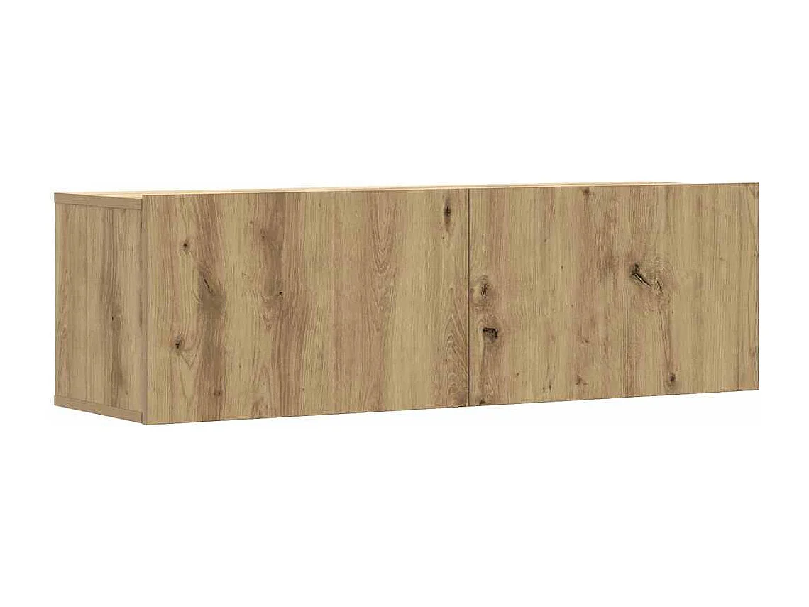 Mueble para TV de pared madera contrachapada artesanal 2 piezas
