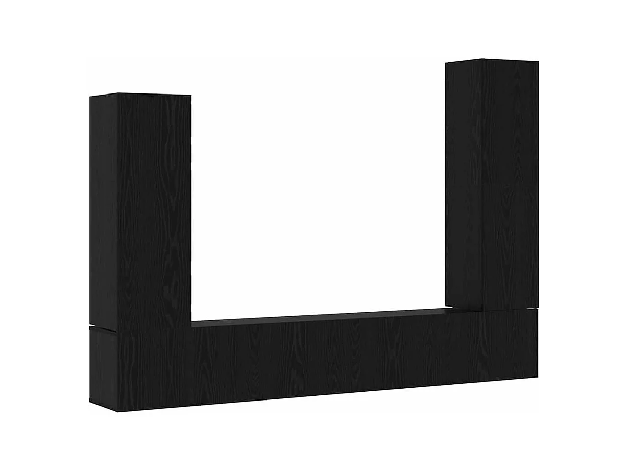 Ensemble meuble TV 4 pièces Chêne noir 30.5 x 30 x 110 cm