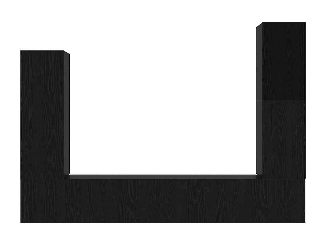 Ensemble meuble TV 4 pièces Chêne noir 30.5 x 30 x 110 cm