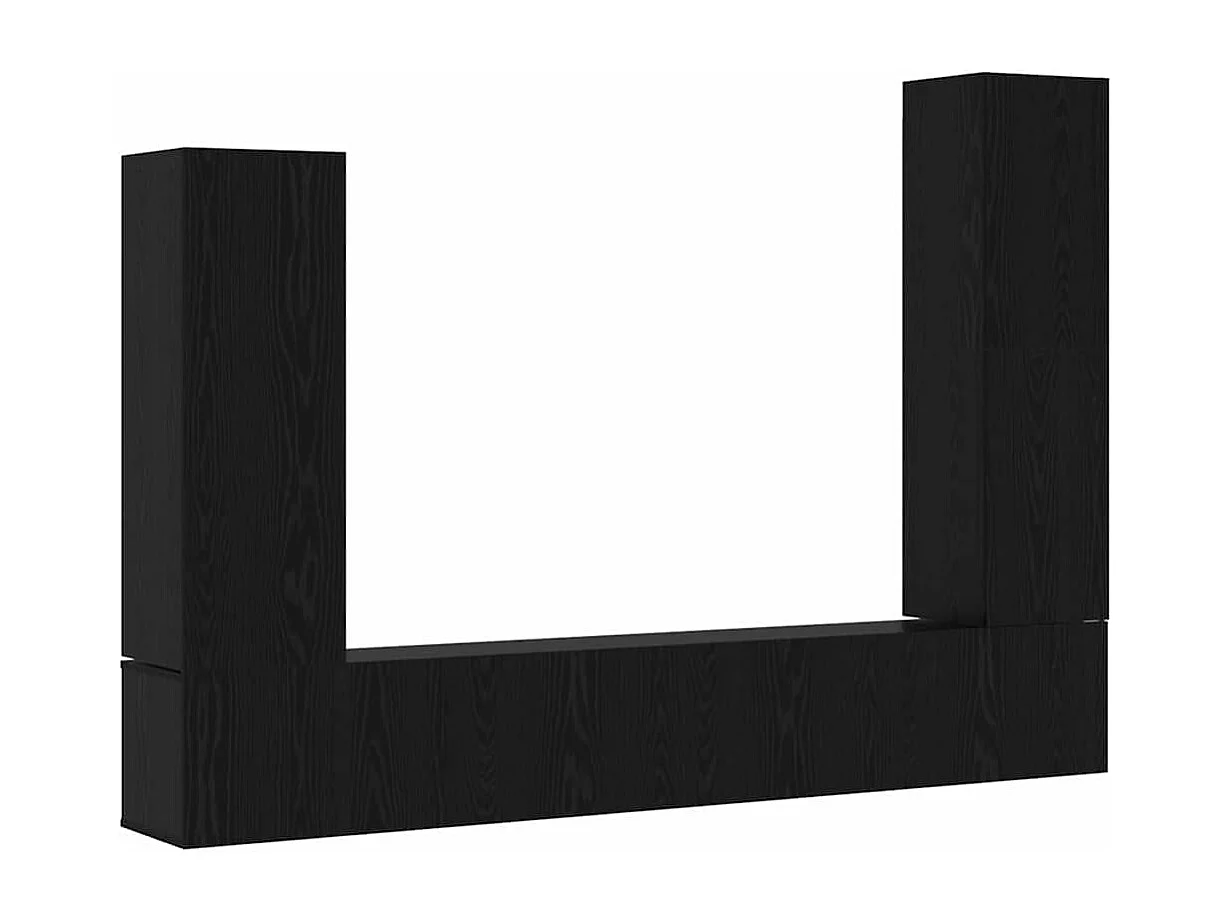 Ensemble meuble TV 4 pièces Chêne noir 30.5 x 30 x 110 cm