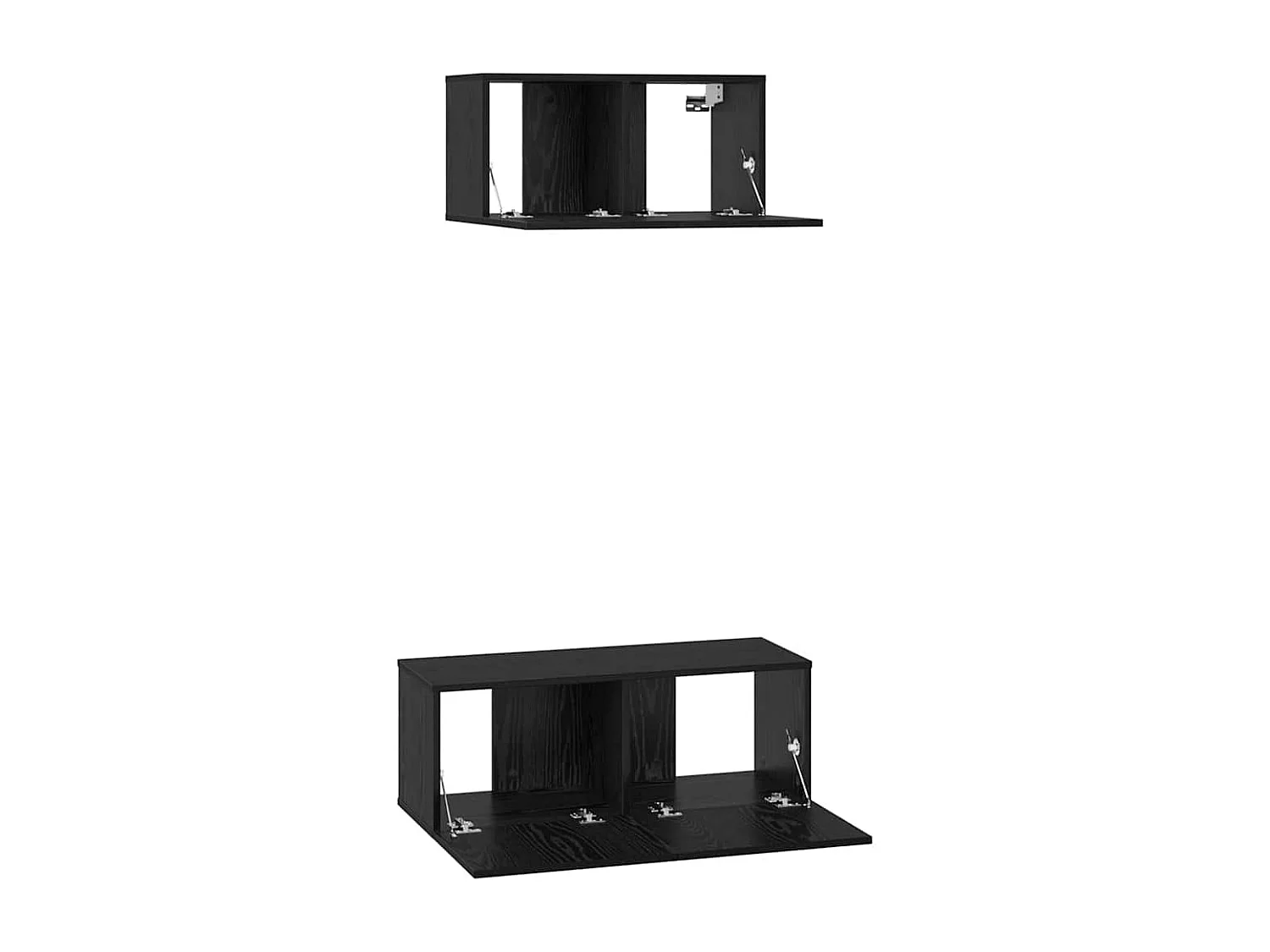 Conjunto de mueble de TV 2 pcs Roble negro 80 x 30 x 30 cm