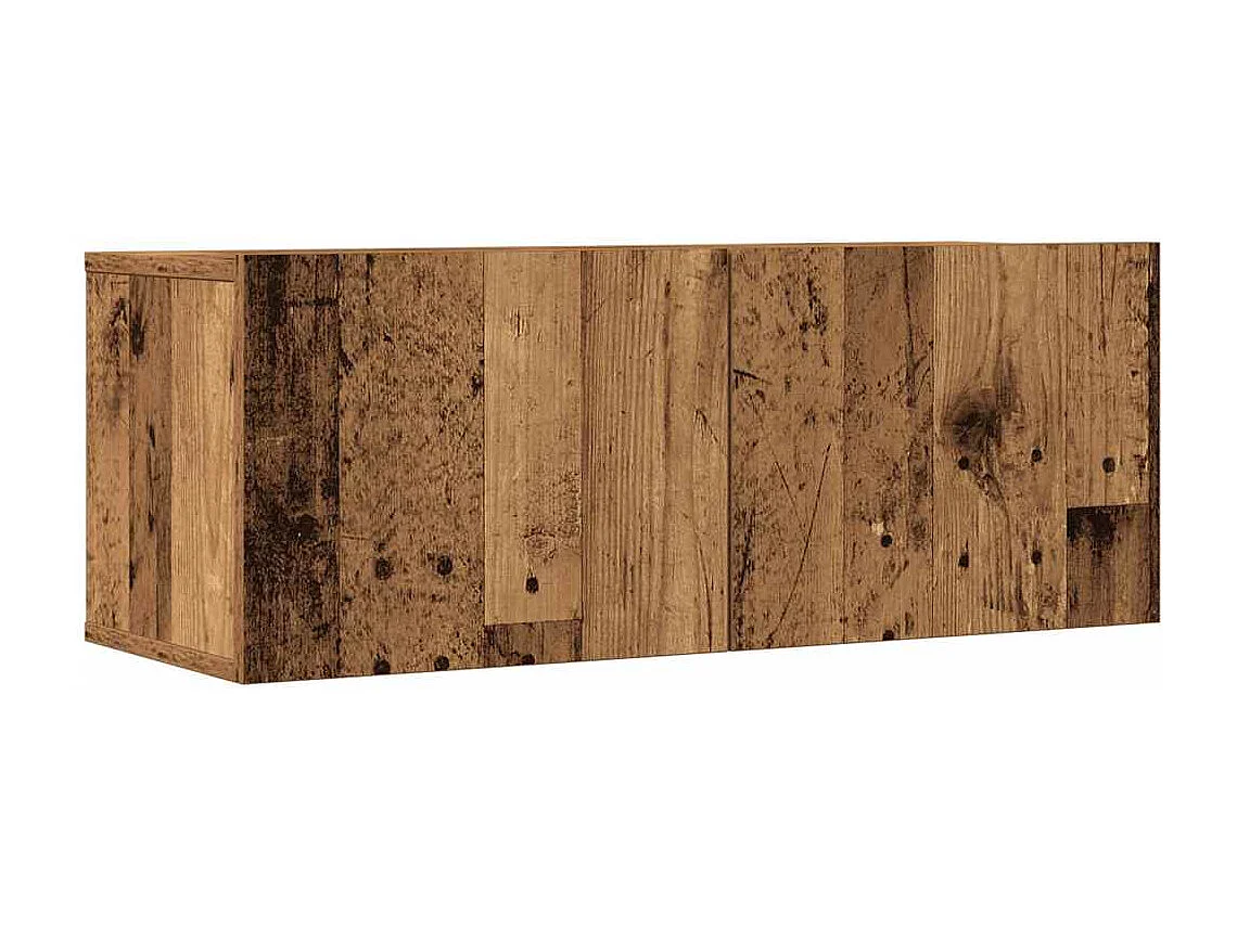 Ensemble de meuble TV mural 5 pièces vieux bois bois d'ingénierie