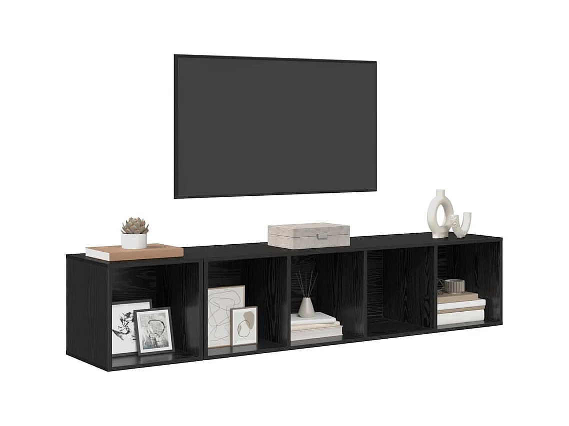 Ensemble de meubles TV 2 pièces Chêne noir 37 x 37 x 142.5 cm