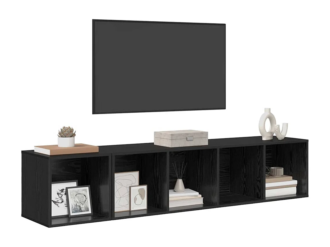Ensemble de meubles TV 2 pièces Chêne noir 37 x 37 x 142.5 cm