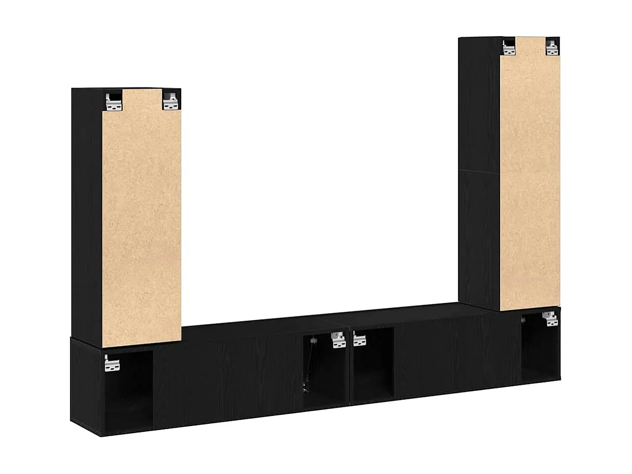 Ensemble meuble TV 6 pièces Chêne noir 30.5 x 30 x 110 cm