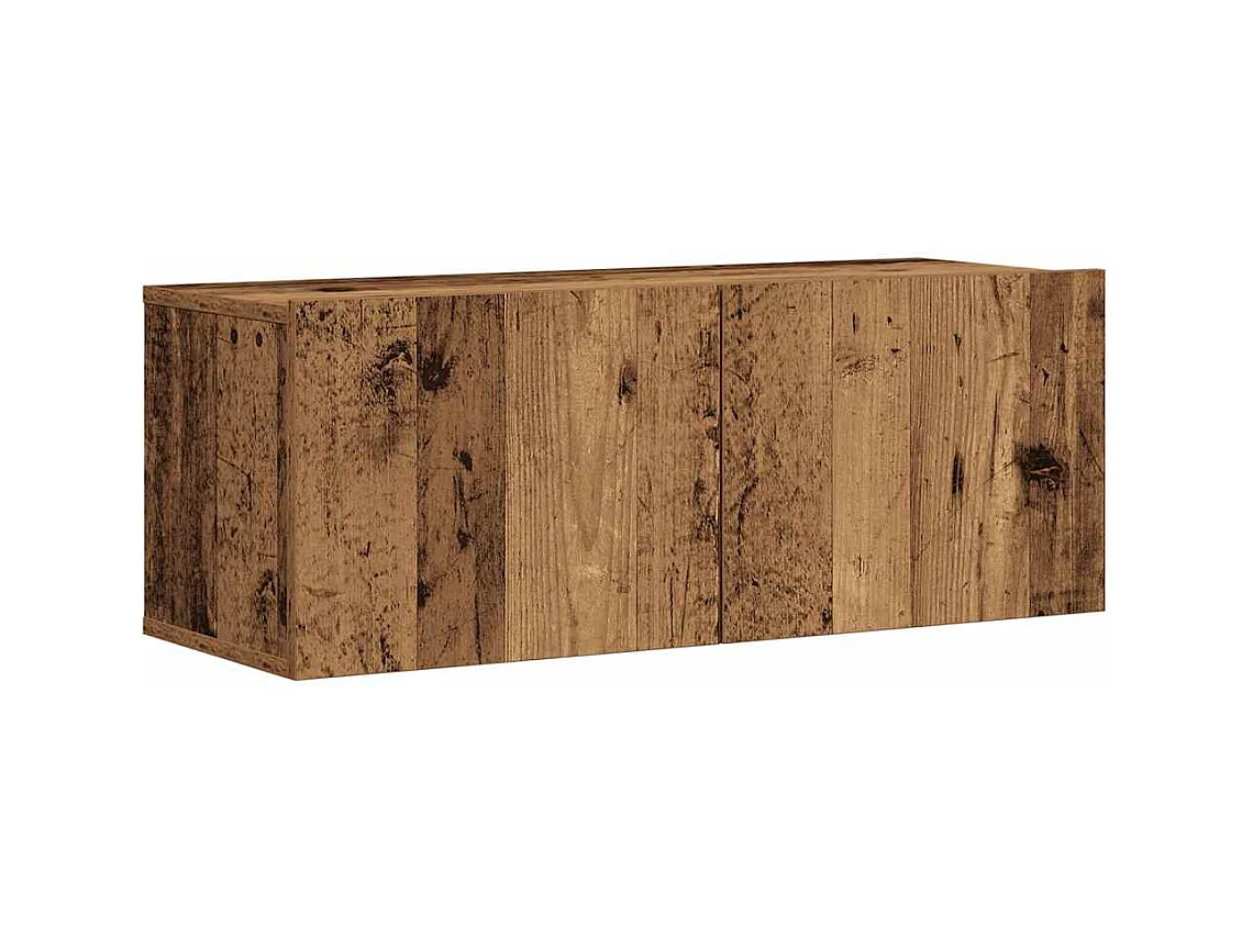 Ensemble de meuble TV mural 7 pièces vieux bois bois d'ingénierie