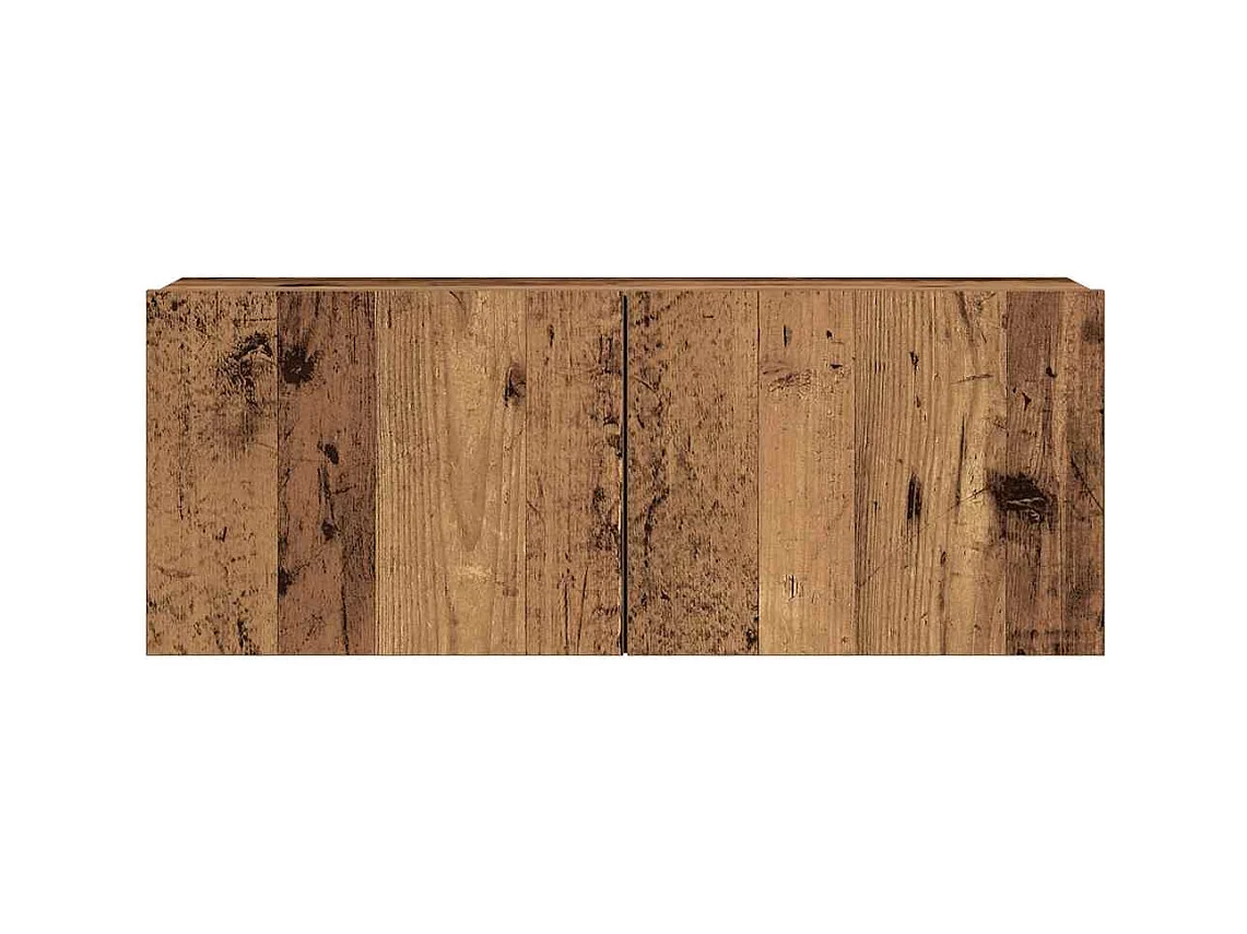 Ensemble de meuble TV mural 7 pièces vieux bois bois d'ingénierie