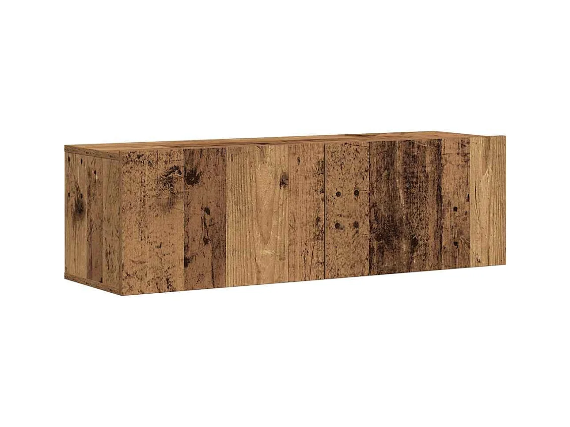 Ensemble de meuble TV mural 7 pièces vieux bois bois d'ingénierie