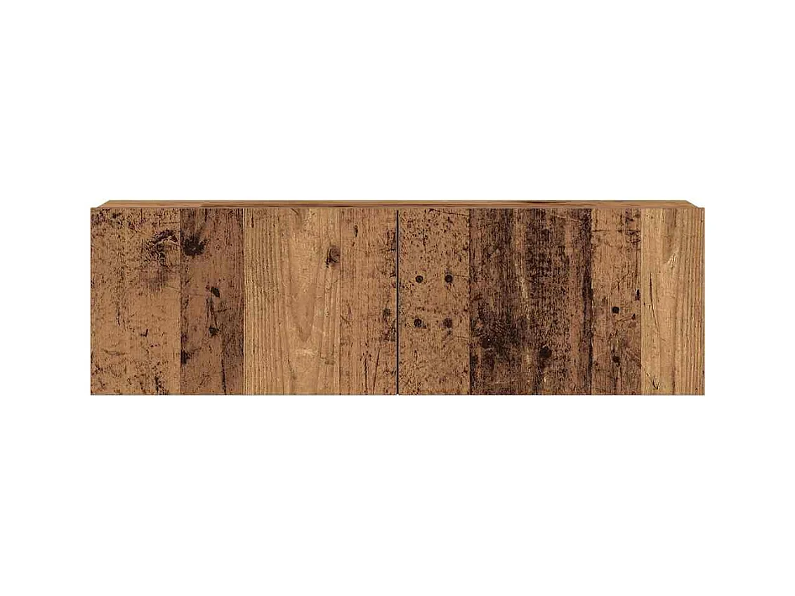 Ensemble de meuble TV mural 7 pièces vieux bois bois d'ingénierie