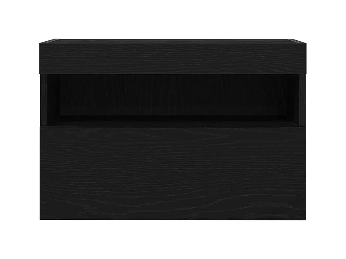 Meuble TV mural Chêne noir 60 x 30 x 40 cm Bois d'ingénierie