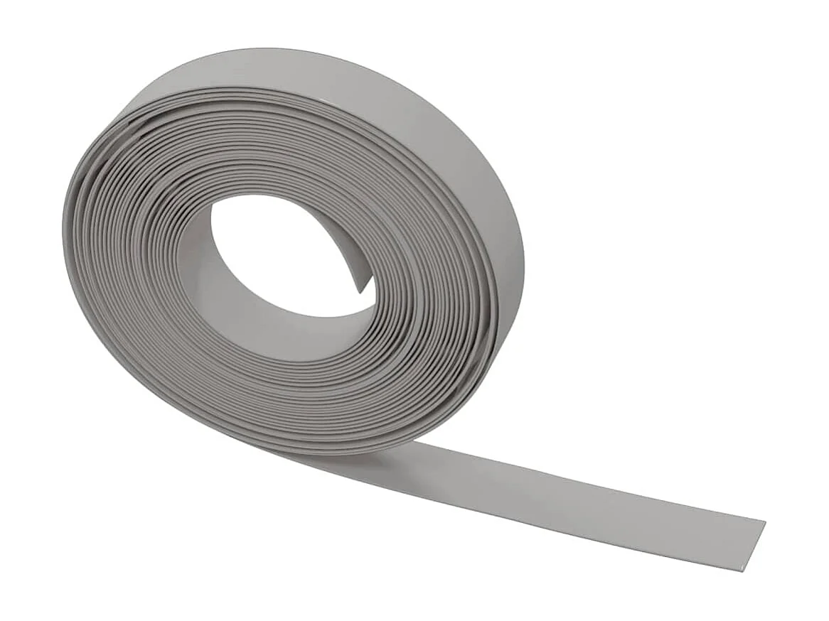 Bordures de jardin 2 pcs gris 10 m 10 cm polyéthylène