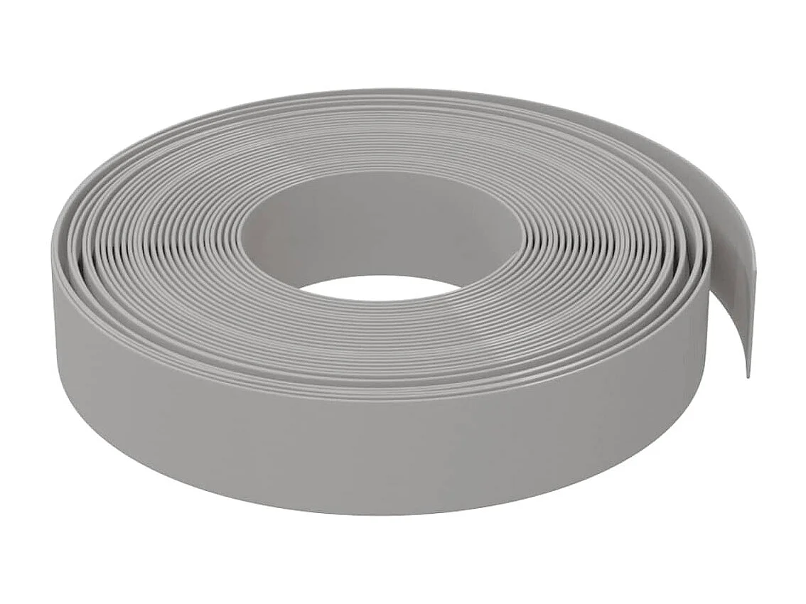 Bordures de jardin 2 pcs gris 10 m 10 cm polyéthylène