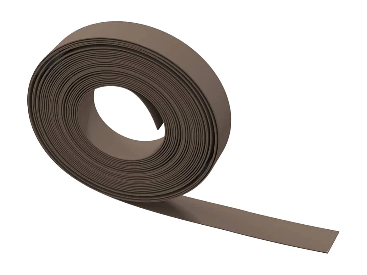 Bordures de jardin 2 pcs marron 10 m 10 cm polyéthylène