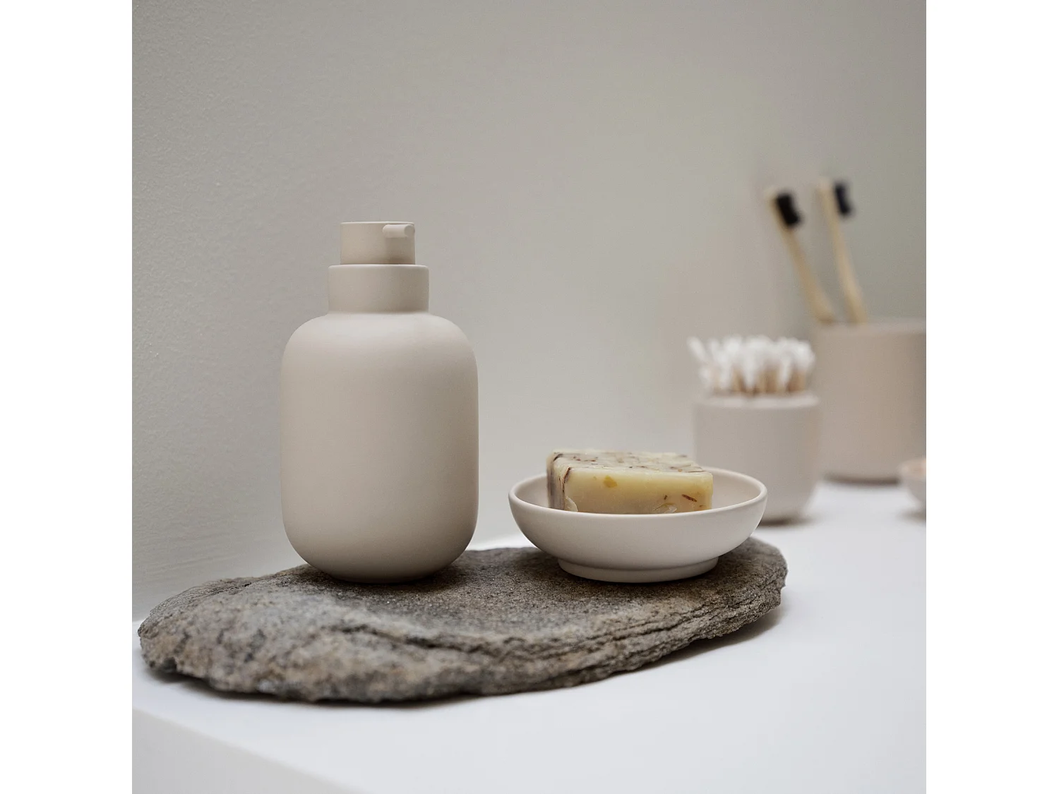 Dispensador de jabón de diseño para cuarto de baño