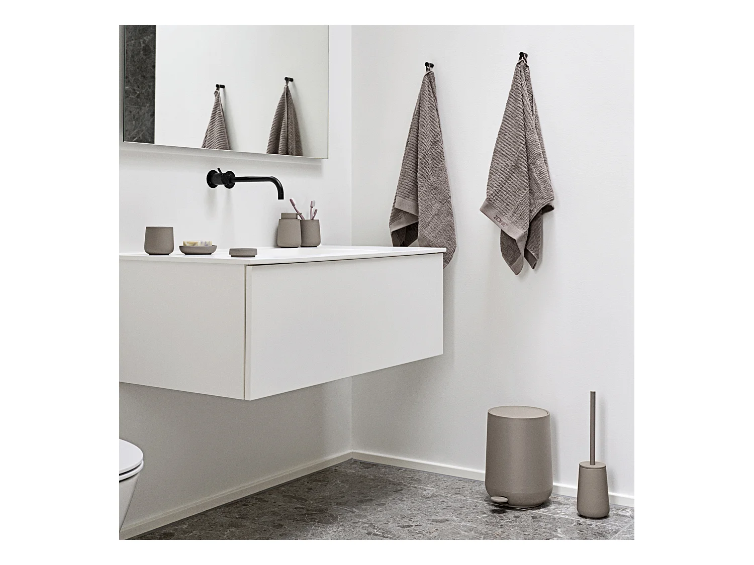 Dispensador de jabón de gres