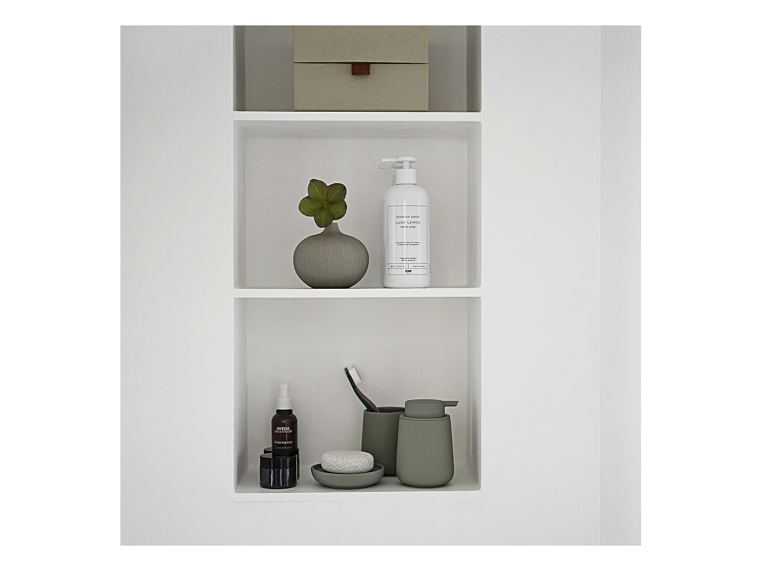 Dispensador de jabón de gres