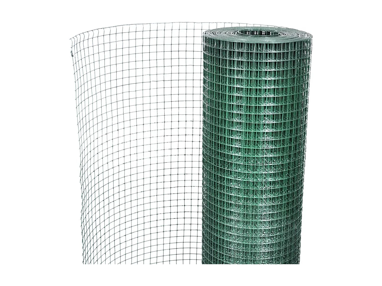 Grillage acier galvanisé et revêtement en PVC 10x1 m vert