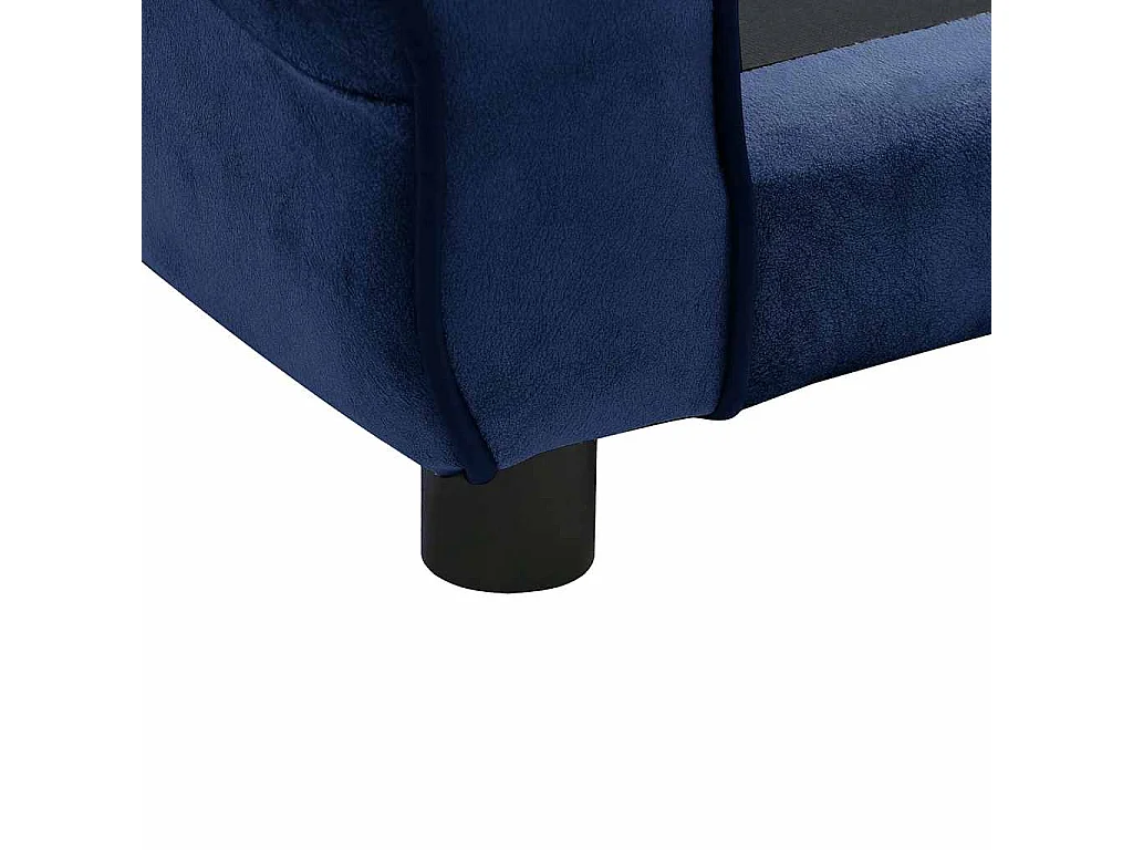 Sofá Azul para Cães e Gatos em Pelúcia 72x45x30 cm