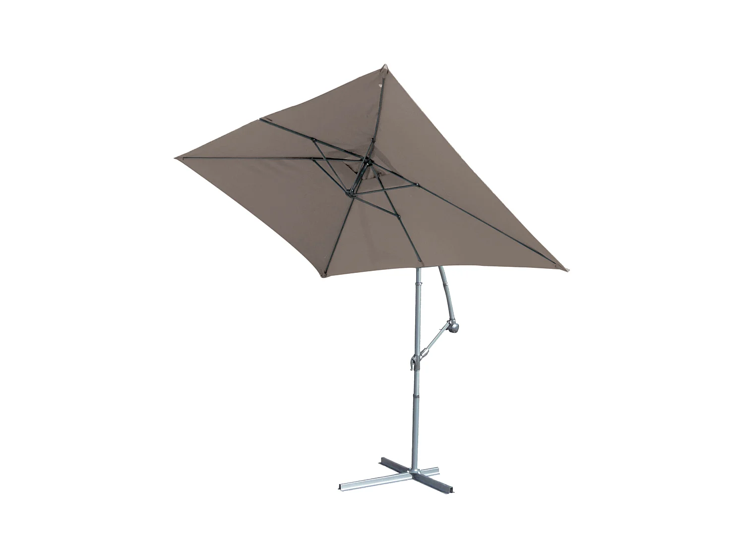 Parasol estructura de metal con pie desviado 3 x 2 m