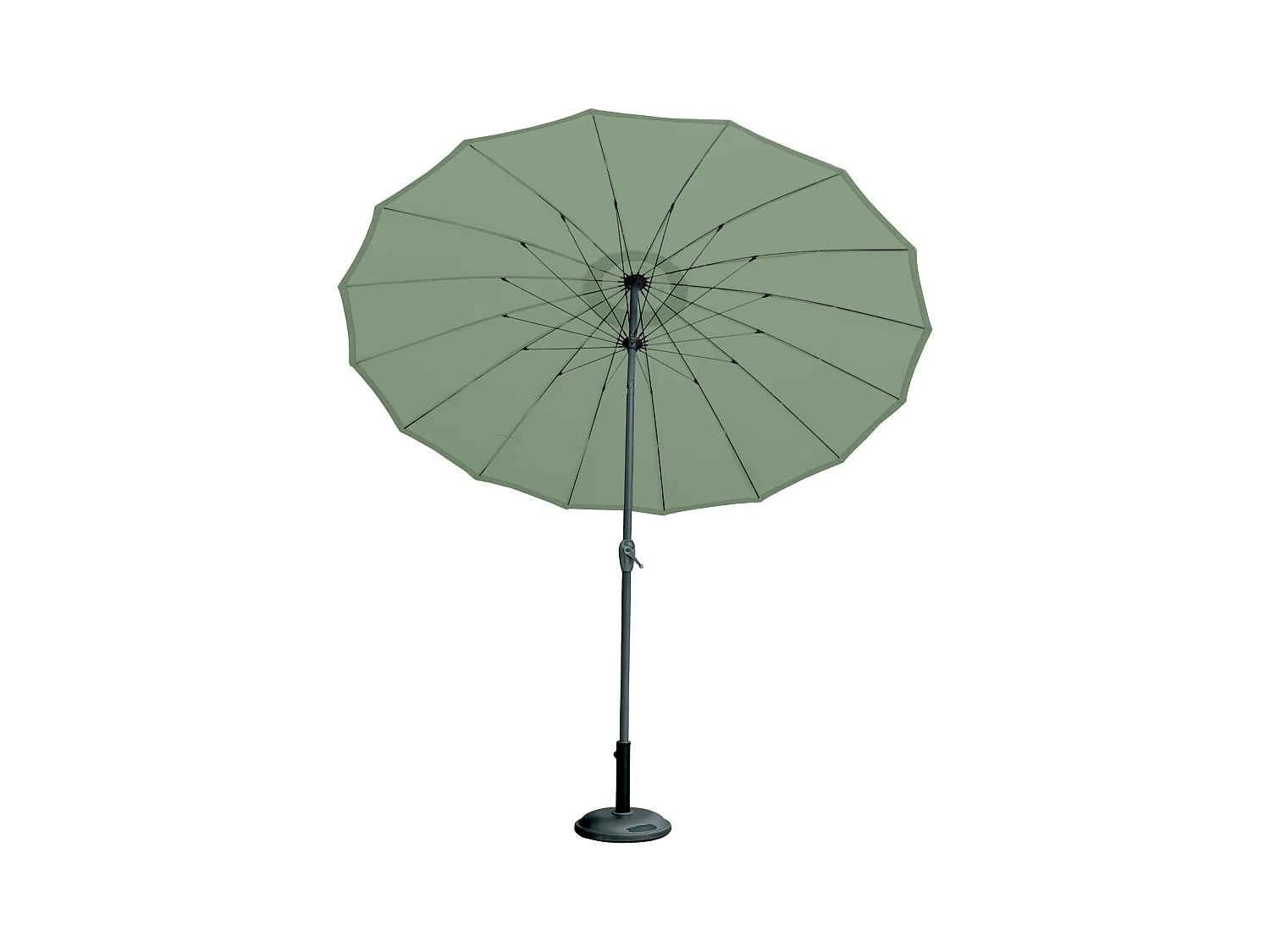 Parasol efecto paraguas compuesto de 16 varillas