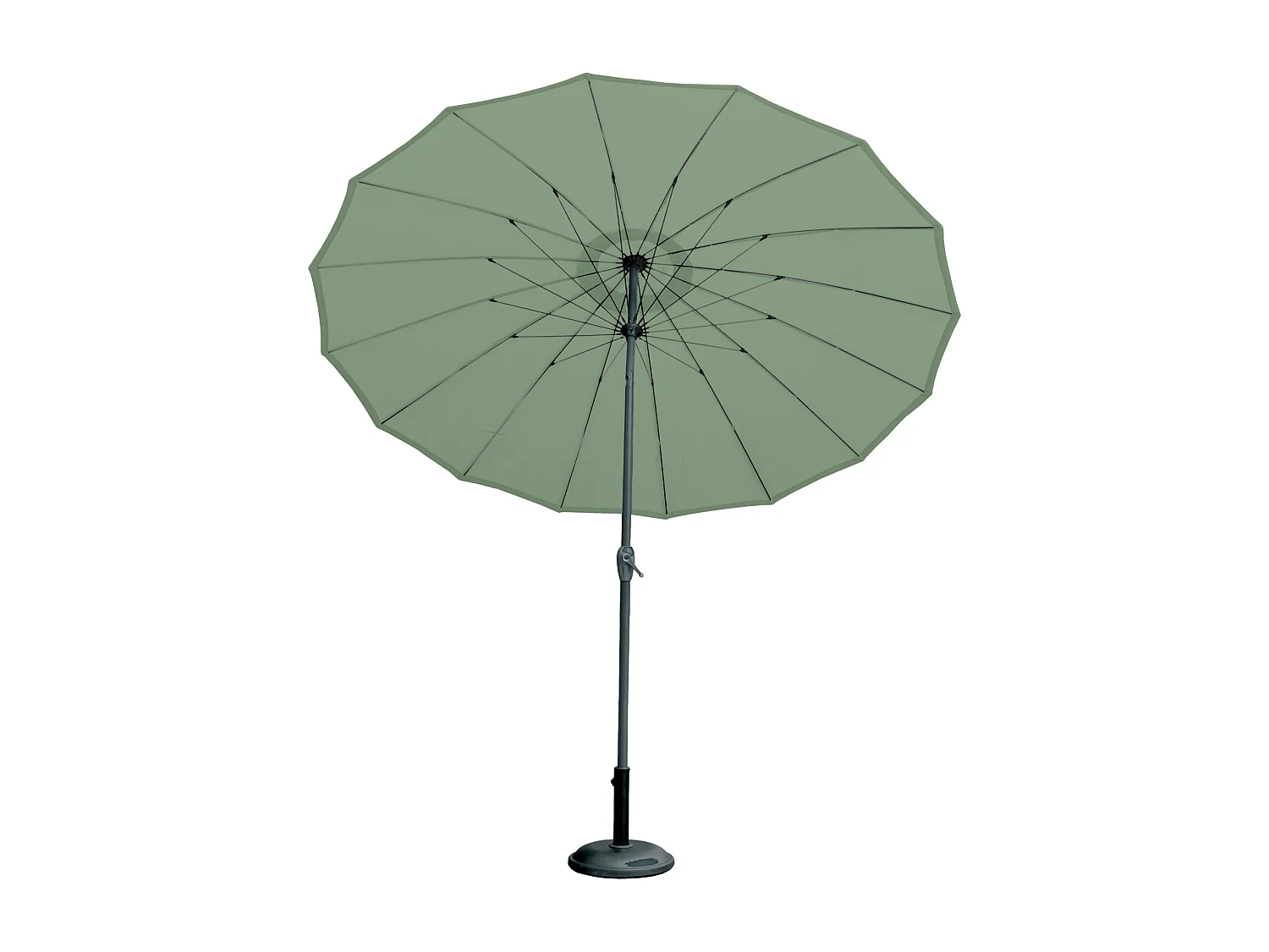 Parasol efecto paraguas compuesto de 16 varillas