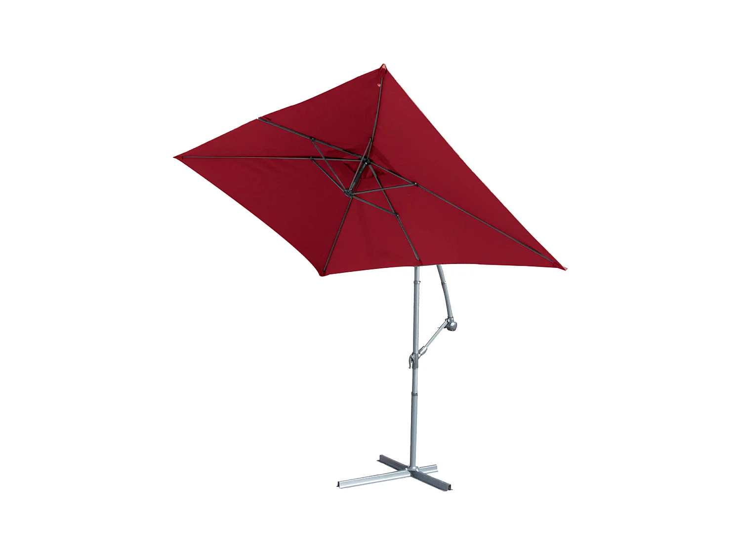 Parasol estructura de metal con pie desviado 3 x 2 m