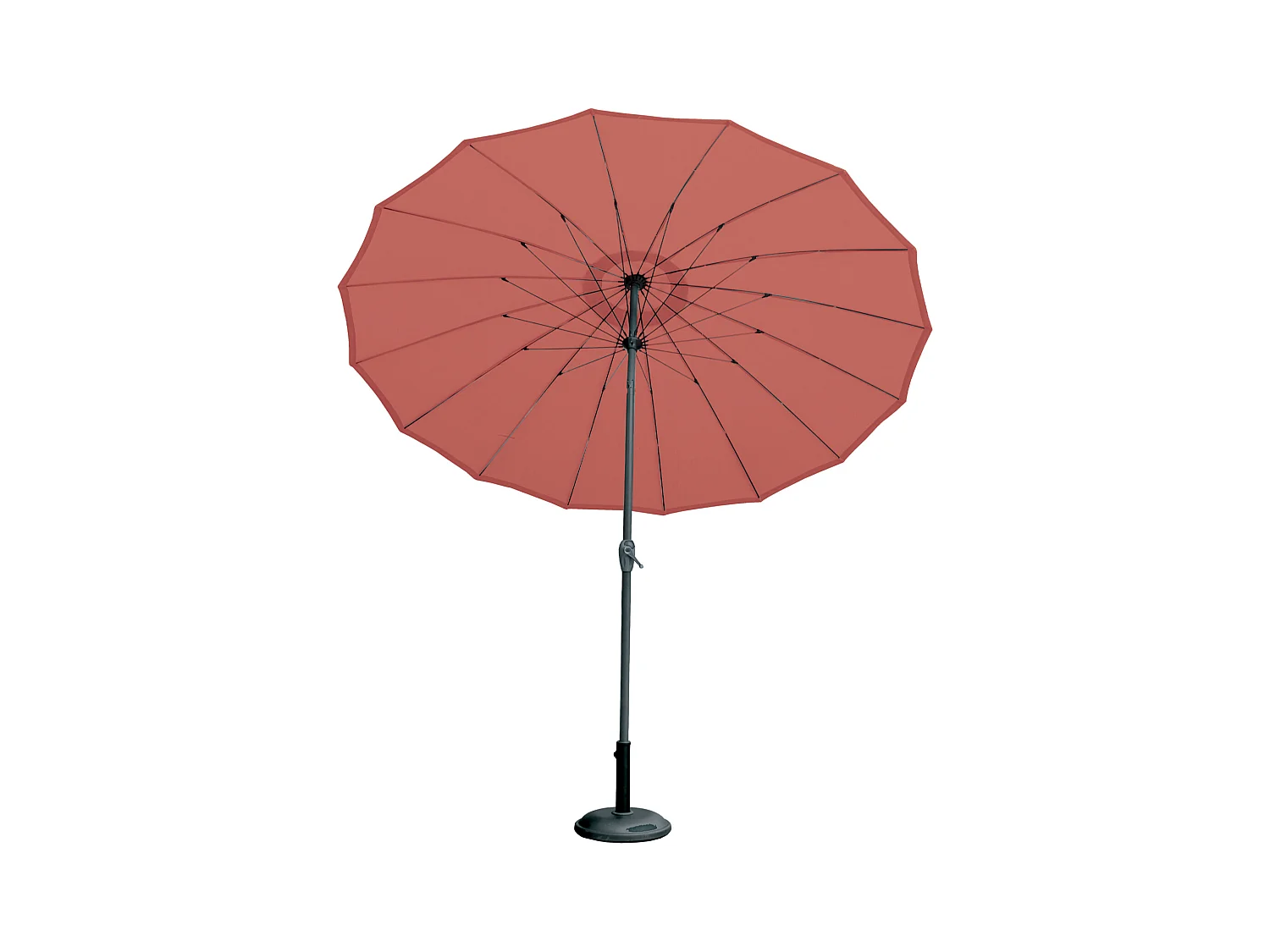 Parasol efecto paraguas compuesto de 16 varillas