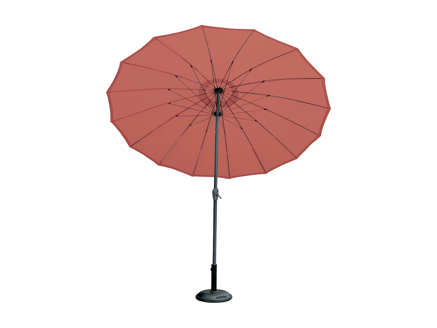 Parasol efecto paraguas compuesto de 16 varillas