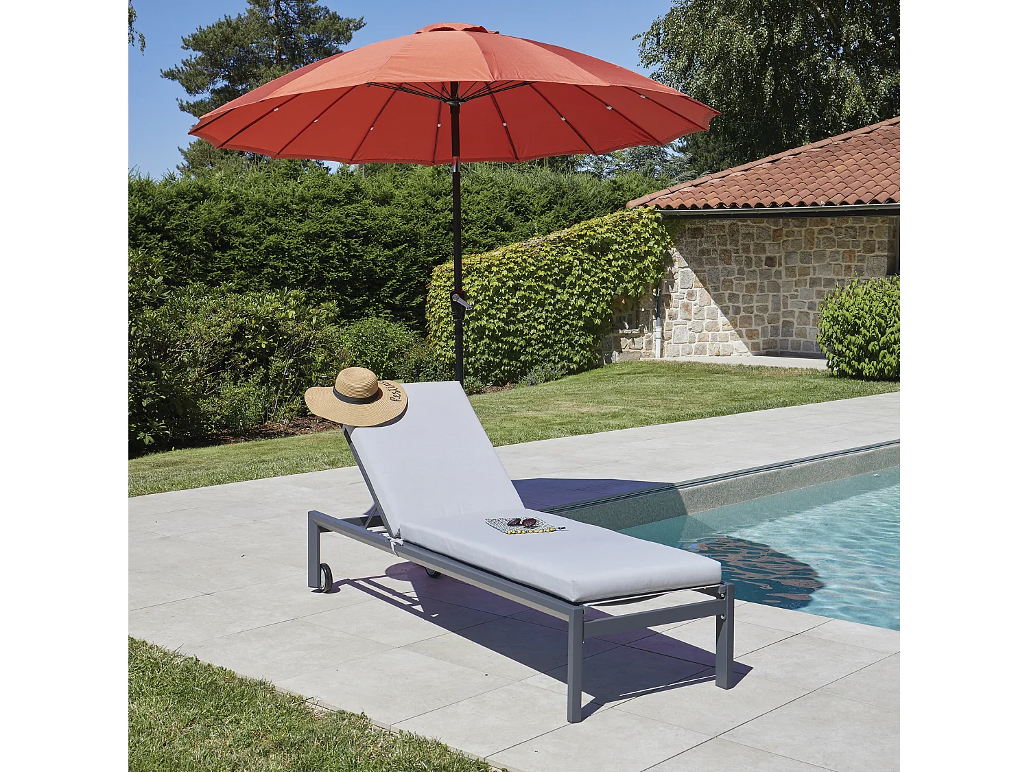 Parasol efecto paraguas compuesto de 16 varillas