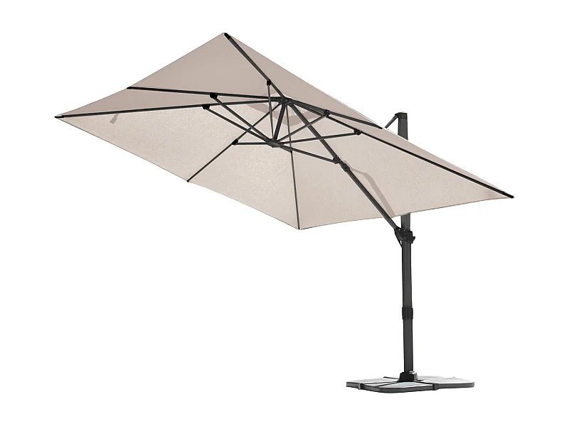 Gran sombrilla rectangular con rotación de 360°