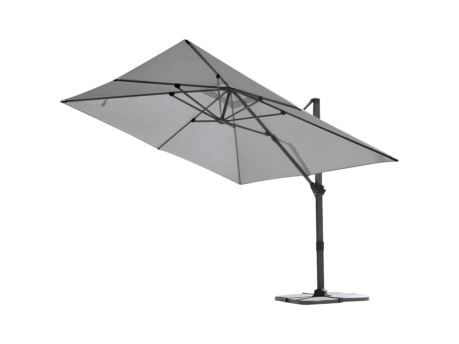 Gran sombrilla rectangular con rotación de 360°