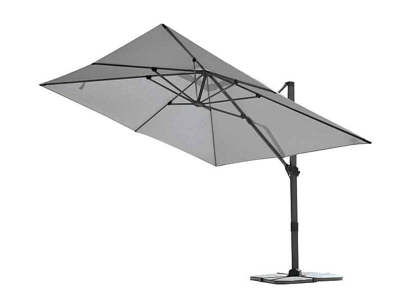 Gran sombrilla rectangular con rotación de 360°