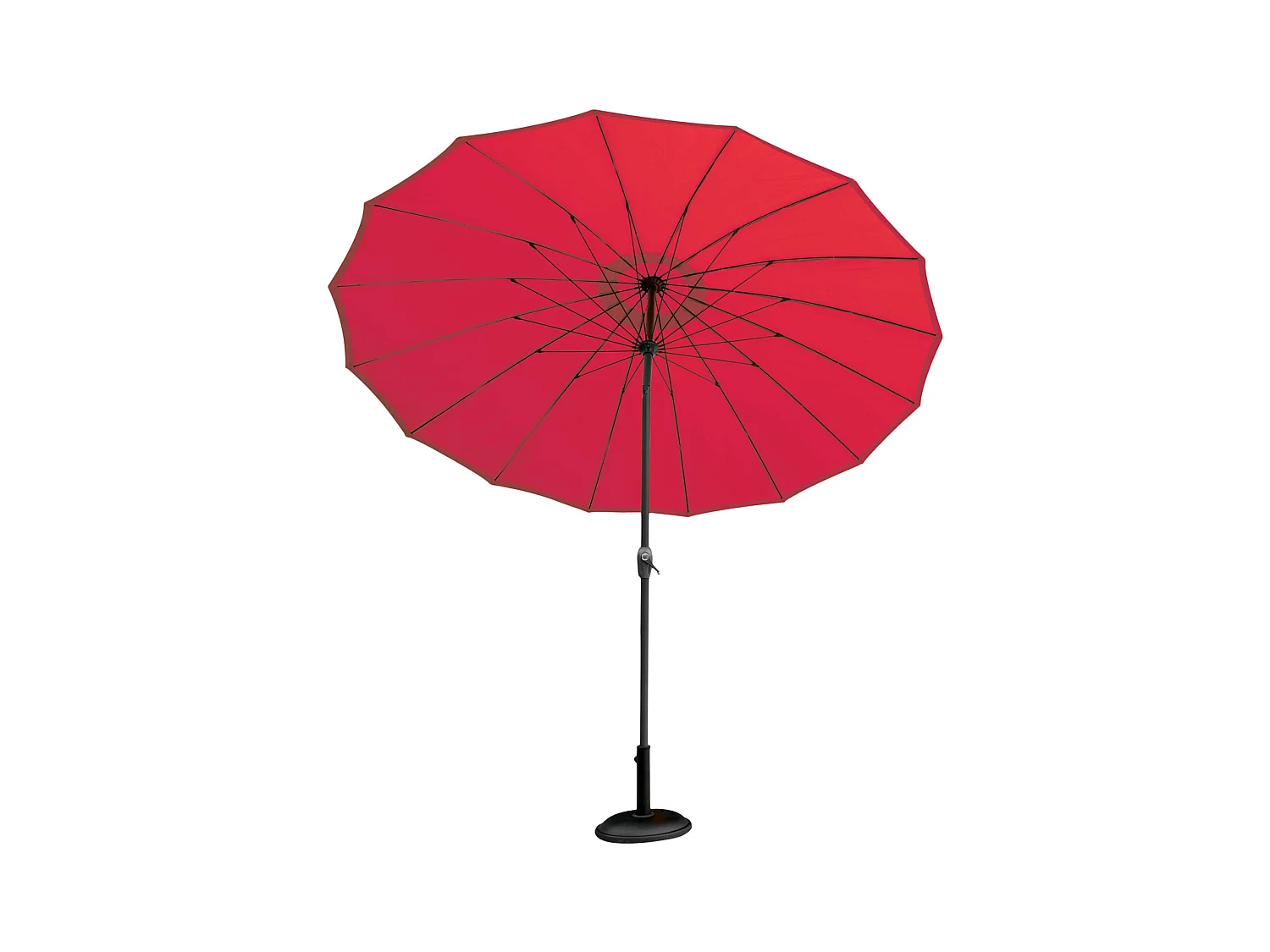 Parasol efecto paraguas compuesto de 16 varillas