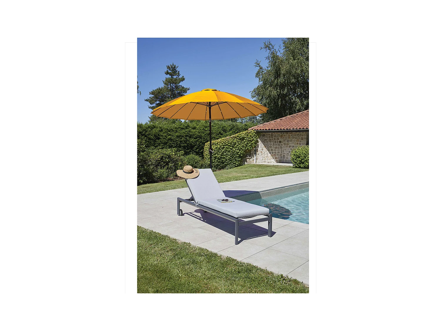 Parasol efecto paraguas compuesto de 16 varillas