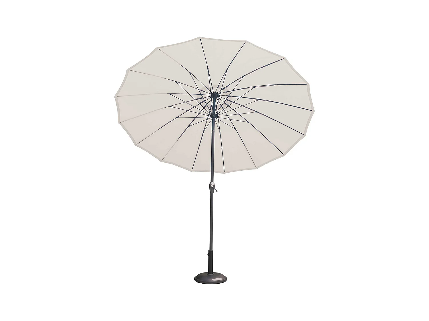 Parasol efecto paraguas compuesto de 16 varillas