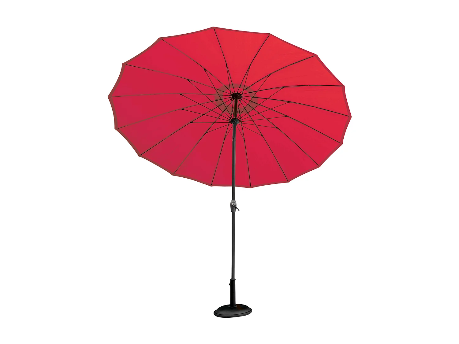 Parasol efecto paraguas compuesto de 16 varillas