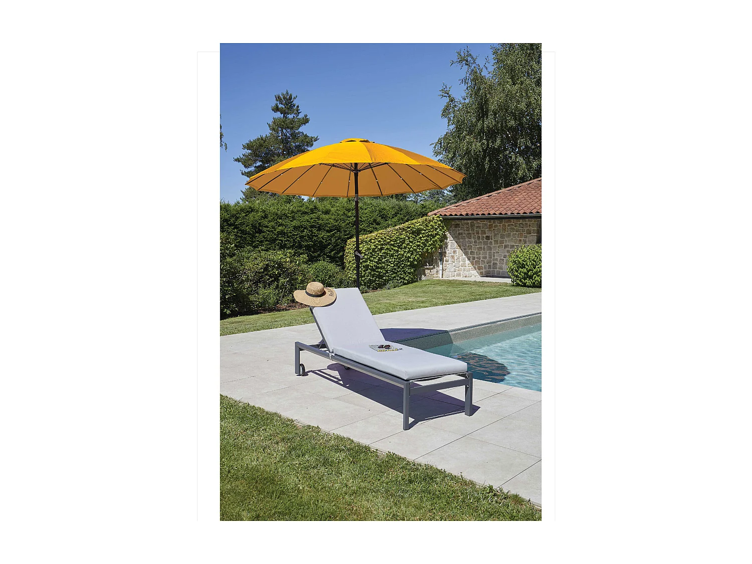 Parasol efecto paraguas compuesto de 16 varillas