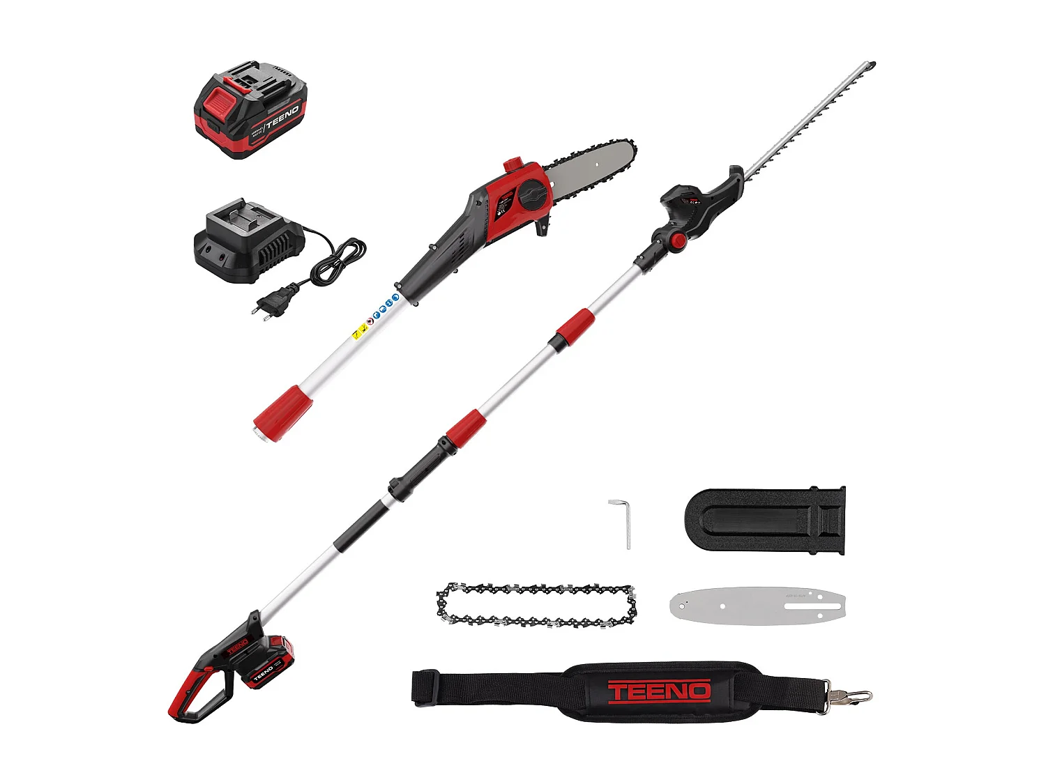 Taille-haie rétractable rechargeable 20 V, batterie 4000mAh, 420mm