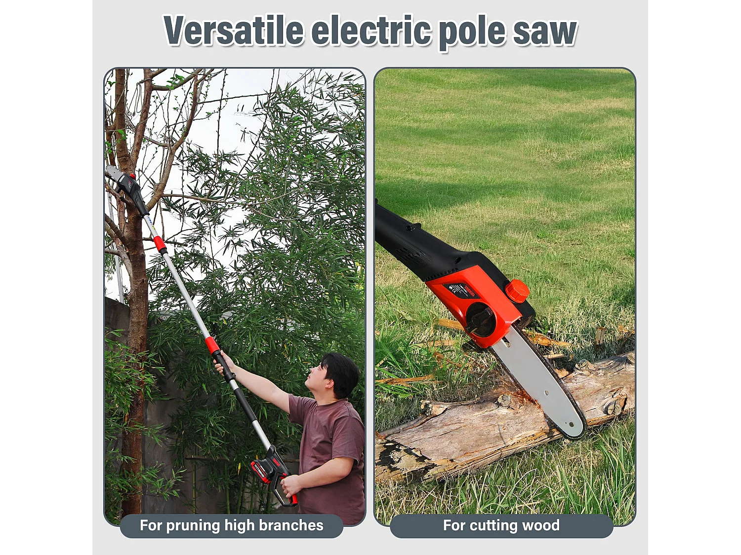 Taille-haie rétractable rechargeable 20 V, batterie 4000mAh, 420mm